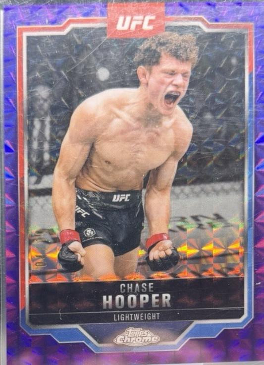 Chase Hooper 2025 Topps Chrome UFC Base #17 Purple Geometric Refractor