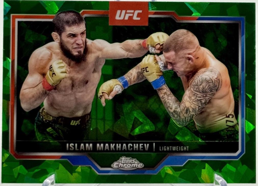 Islam Makhachev 2025 Topps Chrome Sapphire UFC Base Sapphire #200 Green Sapphire