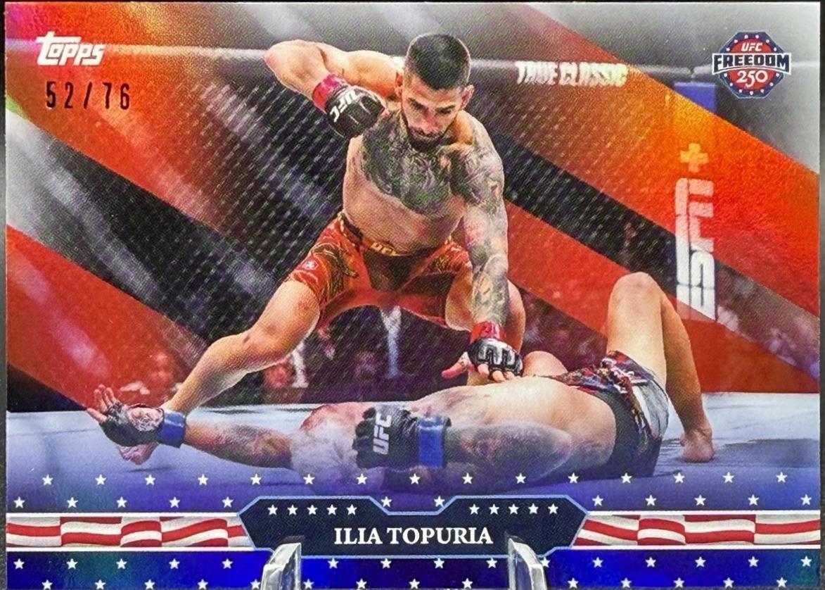 Ilia Topuria 2026 Topps UFC Freedom 250 Base #6 Red White Blue