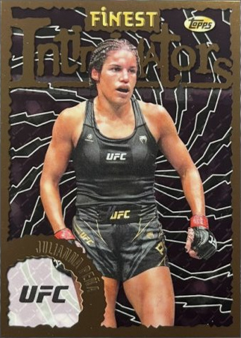 Julianna Peña 2024 Topps Finest UFC Intimidators #INT-19 Yellow Glitter Refractor