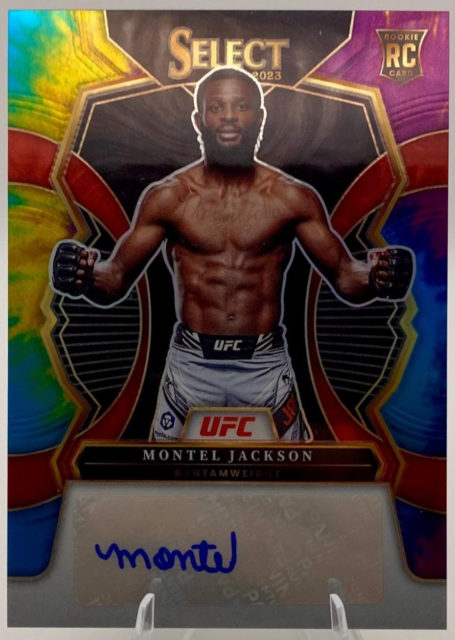 Montel Jackson 2023 Panini Select UFC Rookie Signatures #16 Tie-Dye