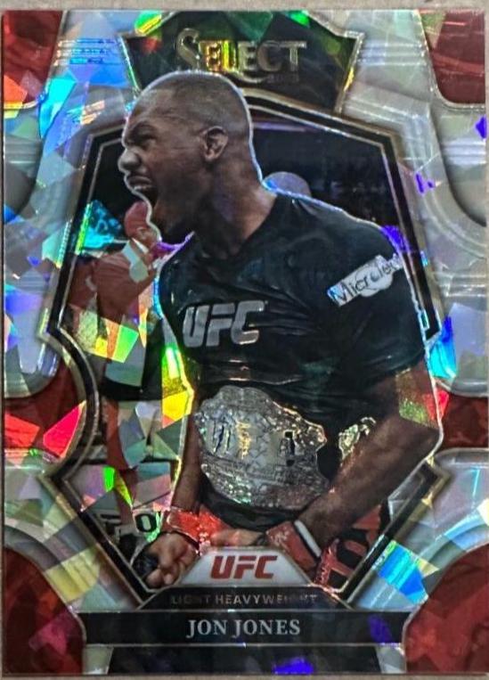Jon Jones 2023 Panini Select UFC Premier Level #154 Cracked Ice
