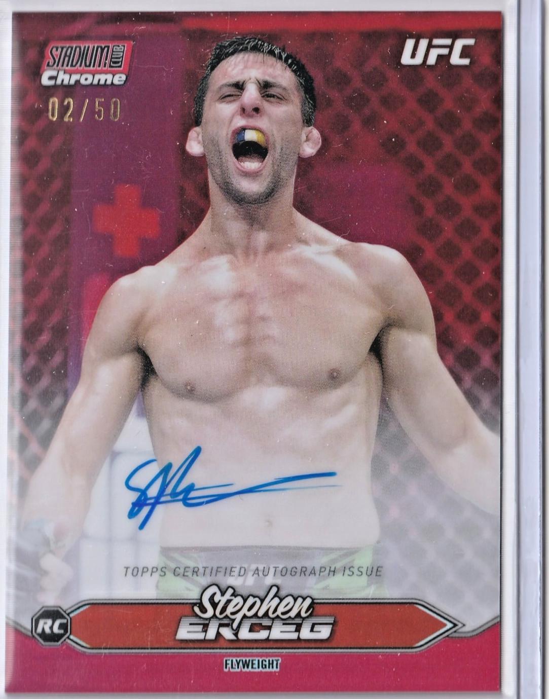 Stephen Erceg 2025 Topps Stadium Club UFC Chrome Autographs #CAS-SEG Superfractor
