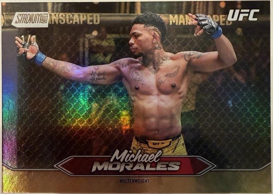 Michael Morales 2025 Topps Stadium Club UFC Base #151 Gold Rainbow