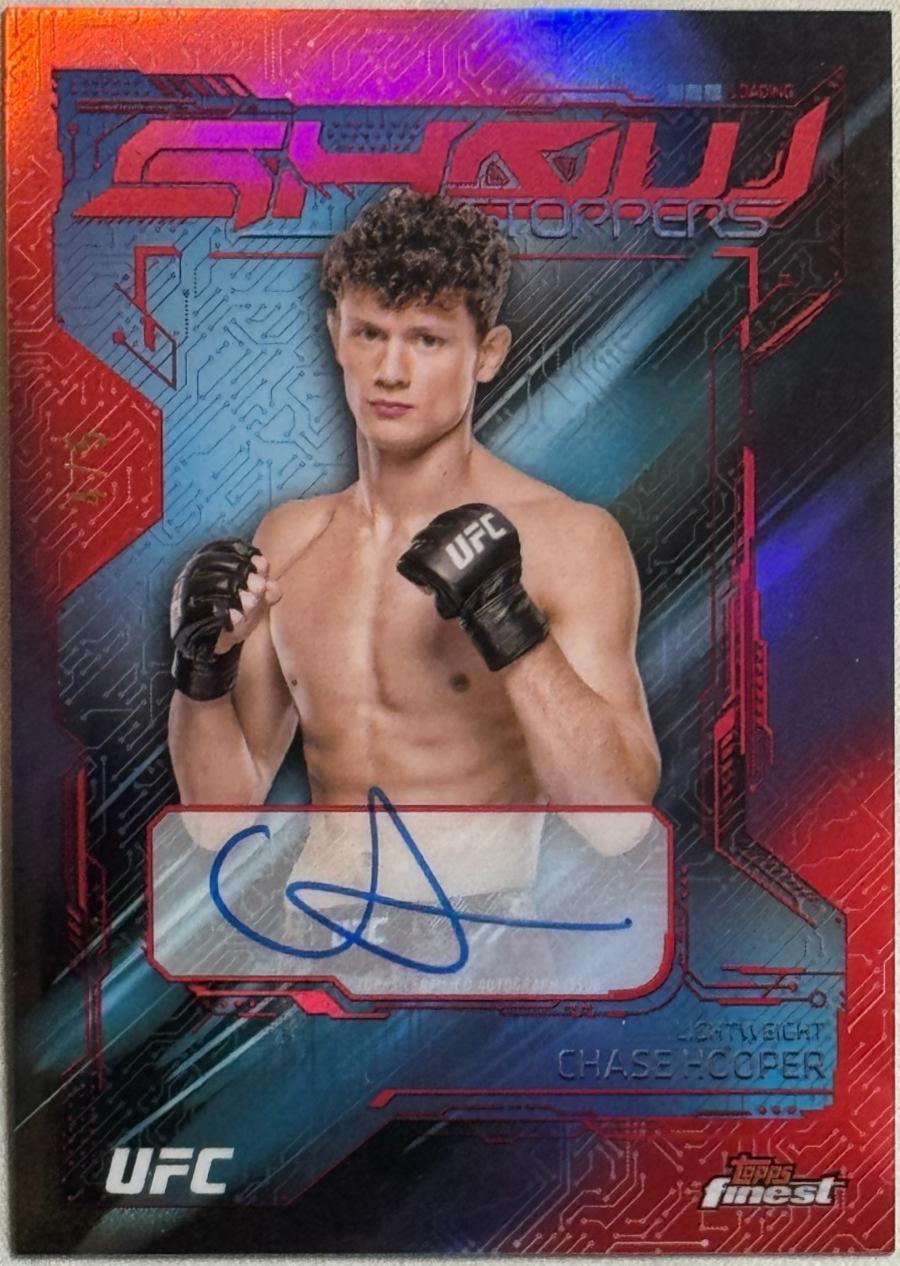 Chase Hooper 2025 Topps Finest UFC Showstopper Autographs #SSA-CH Superfractor