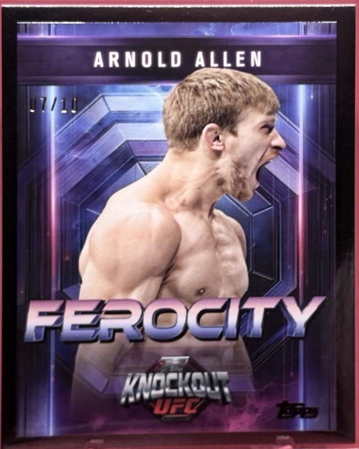 Arnold Allen 2025 Topps Knockout UFC Ferocity #FE-25 Black