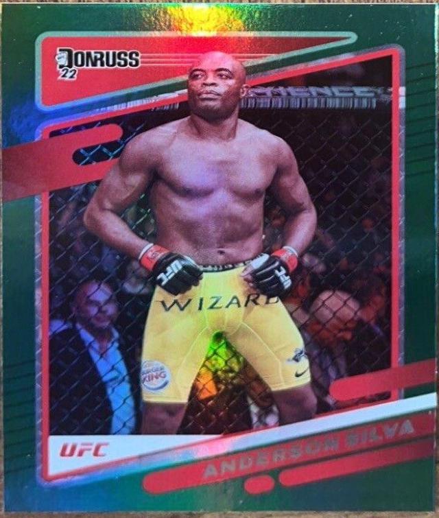 Anderson Silva 2022 Panini Donruss UFC Base #71 Green