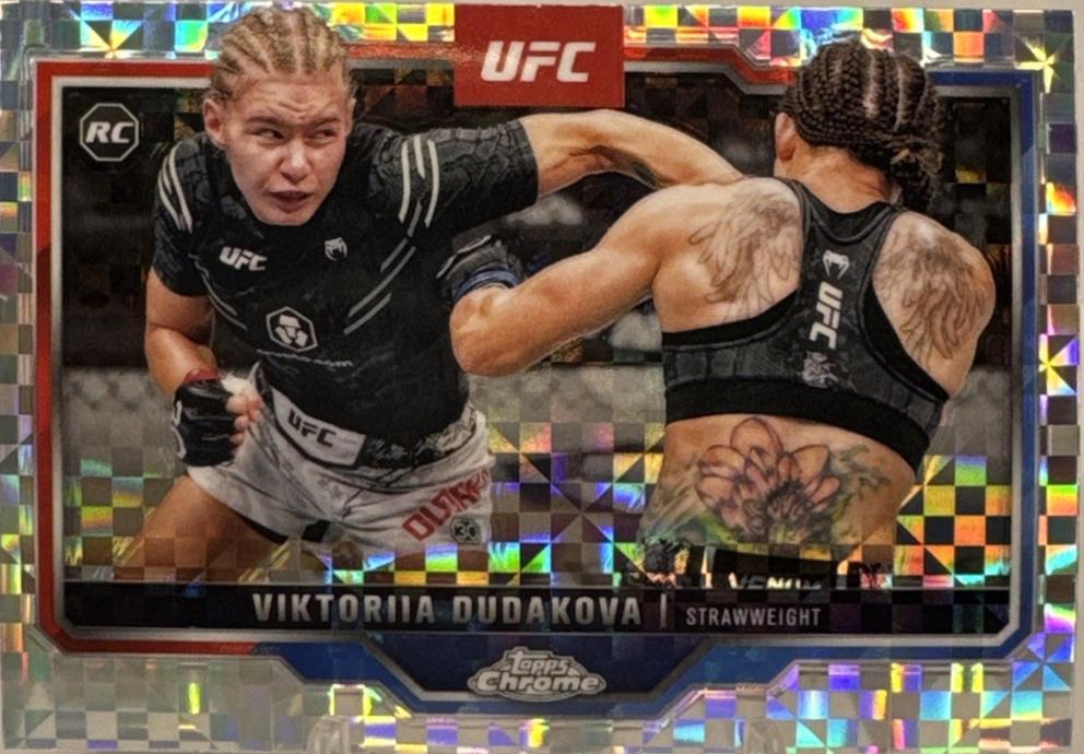 Viktoriia Dudakova 2025 Topps Chrome UFC Base #4 X-Fractor