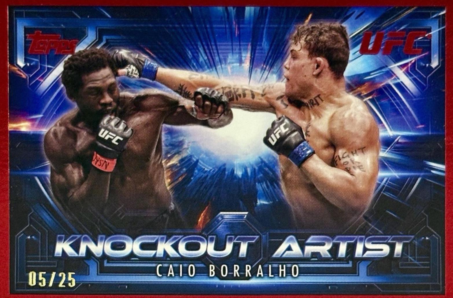 Caio Borralho 2025 Topps Knockout UFC Knockout Artists #KA-18 Red