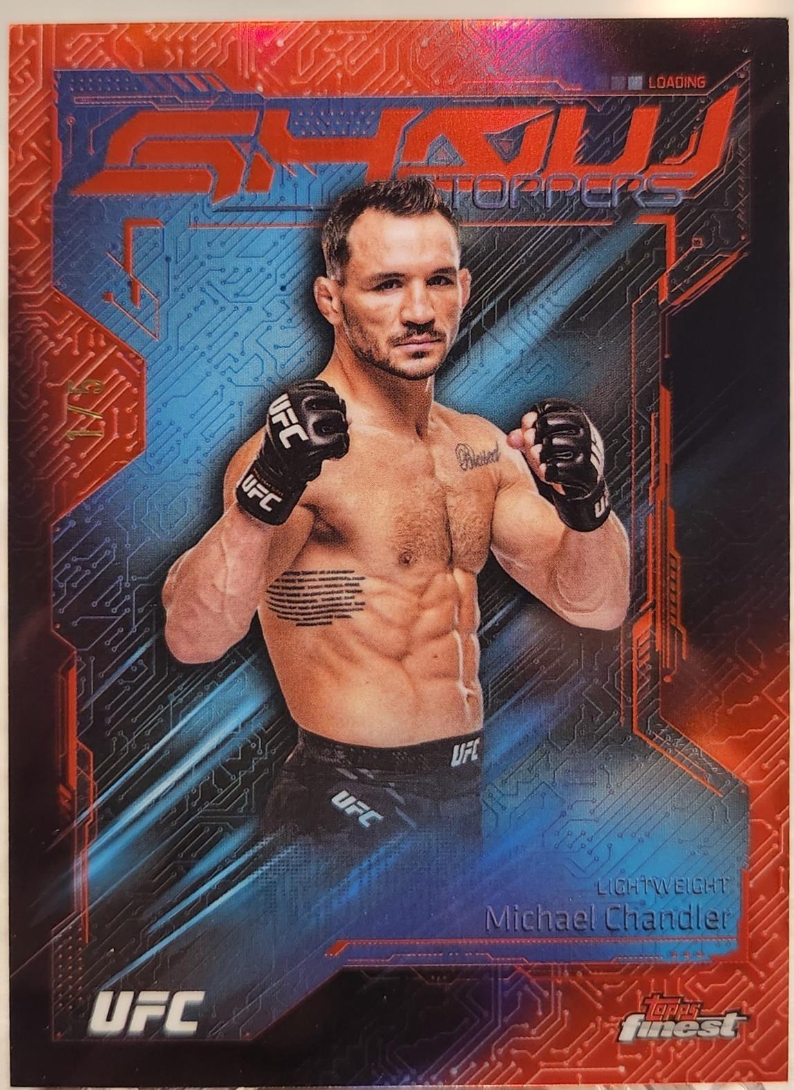Michael Chandler 2025 Topps Finest UFC Showstoppers #SS-16 Red Refractor