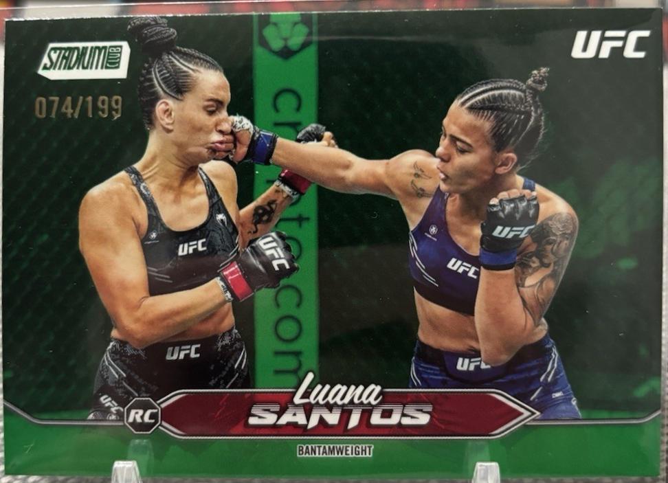 Luana Santos 2025 Topps Stadium Club UFC Base Chrome #C-197 Green Refractor