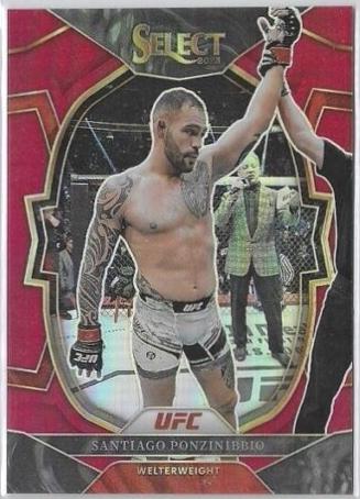 Santiago Ponzinibbio 2023 Panini Select UFC Concourse #13 Red