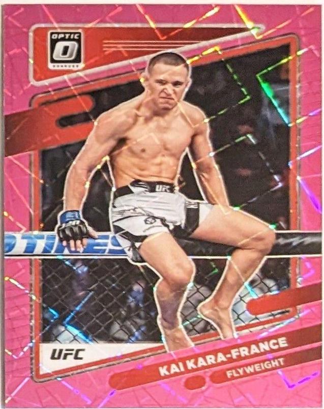 Kai Kara-France 2022 Panini Donruss Optic UFC Base #24 Pink Velocity