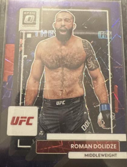 Roman Dolidze 2023 Panini Donruss Optic UFC Base #4 Purple Velocity