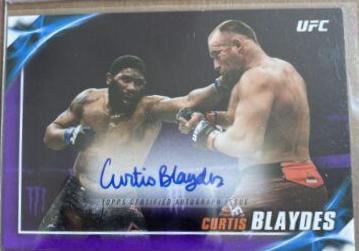 Curtis Blaydes 2019 Topps UFC Knockout Knockout Autographs #KA-CB Purple