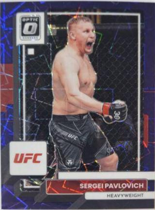 Sergei Pavlovich 2023 Panini Donruss Optic UFC Base #7 Purple Velocity