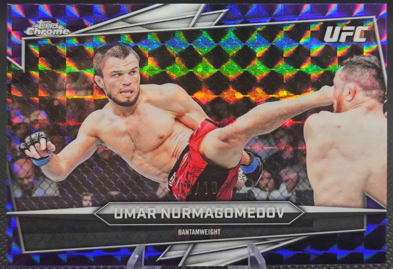 Umar Nurmagomedov 2026 Topps Chrome UFC Base #115 Purple Geometric Refractor