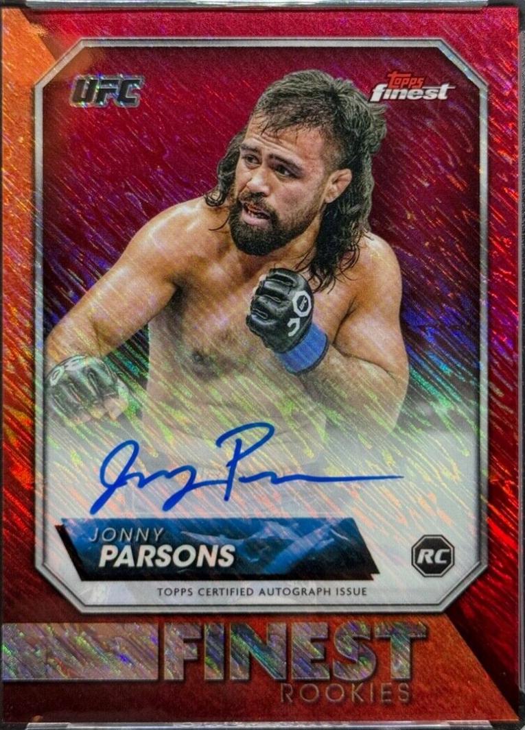 Jonny Parsons 2024 Topps Finest UFC Rookie Finest Autographs #RFA-JP Red Shimmer Refractor