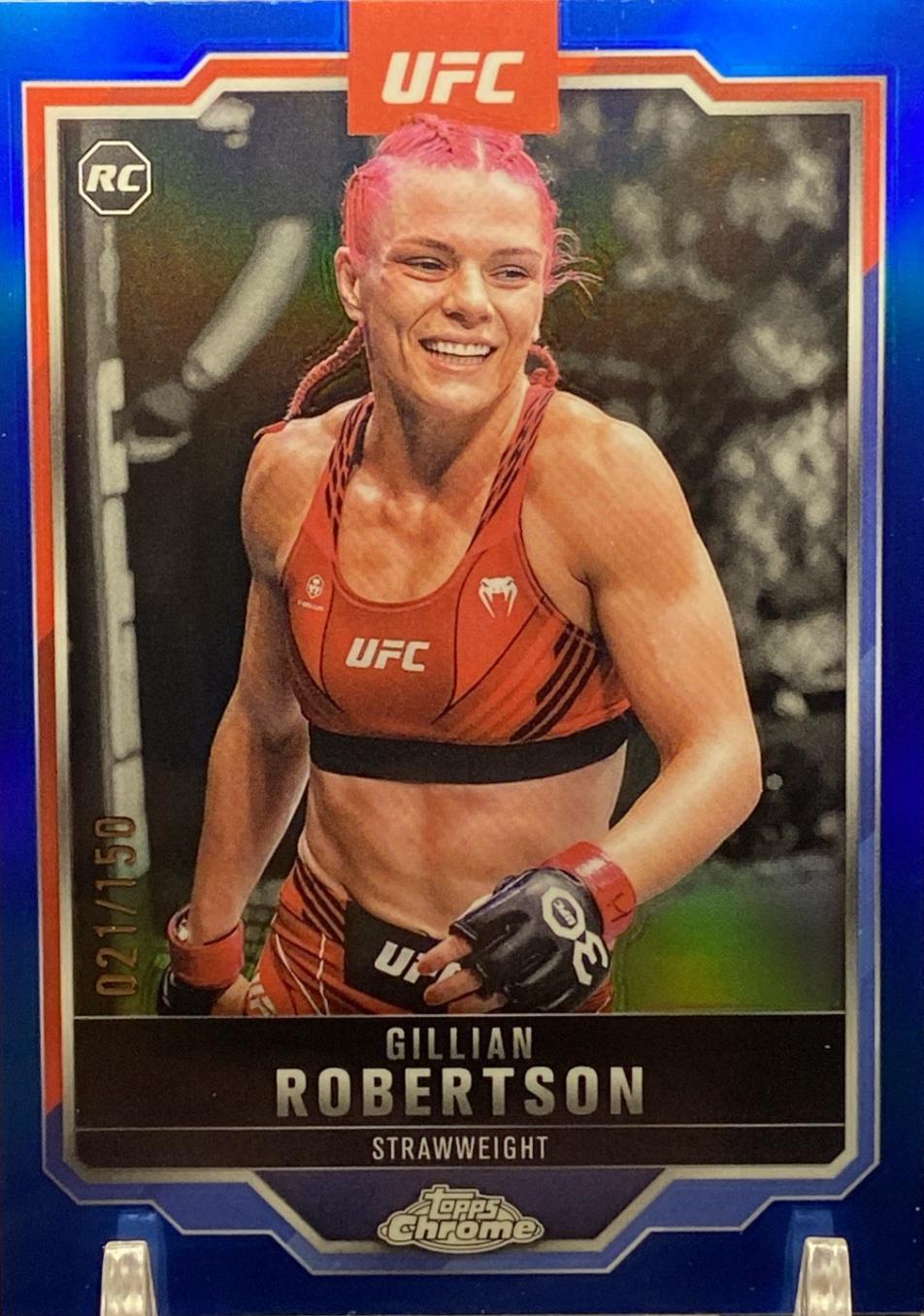 Gillian Robertson 2025 Topps Chrome UFC Base #158 Blue Refractor