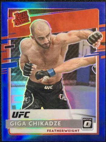 Giga Chikadze 2021 Panini Chronicles UFC Base Optic Rated Rookies #205 Blue