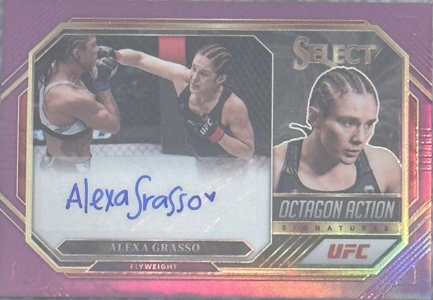 Alexa Grasso 2023 Panini Select UFC Octagon Action Signatures #30 Purple