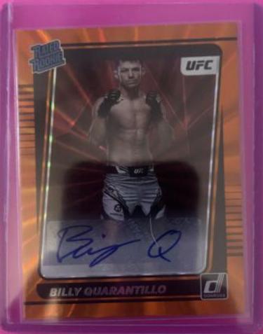 Billy Quarantillo 2022 Panini Donruss UFC Rated Rookies Signatures #201 Orange