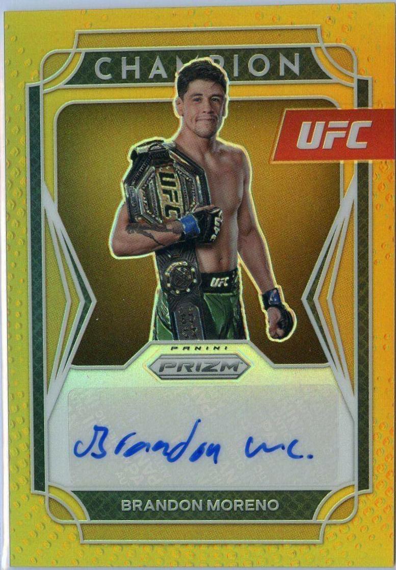 Brandon Moreno 2022 Panini Prizm UFC Champion Signatures #2 Gold