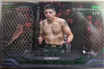 Brandon Moreno 2024 Topps Knockout UFC Inside the Octagon #ITO-13 Emerald