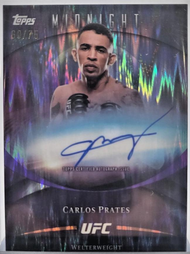 Carlos Prates 2026 Topps Midnight UFC Base Autographs #BAV-CP Midnight