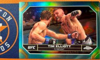 Tim Elliott 2024 Topps Chrome UFC Base #185 Aqua Refractor