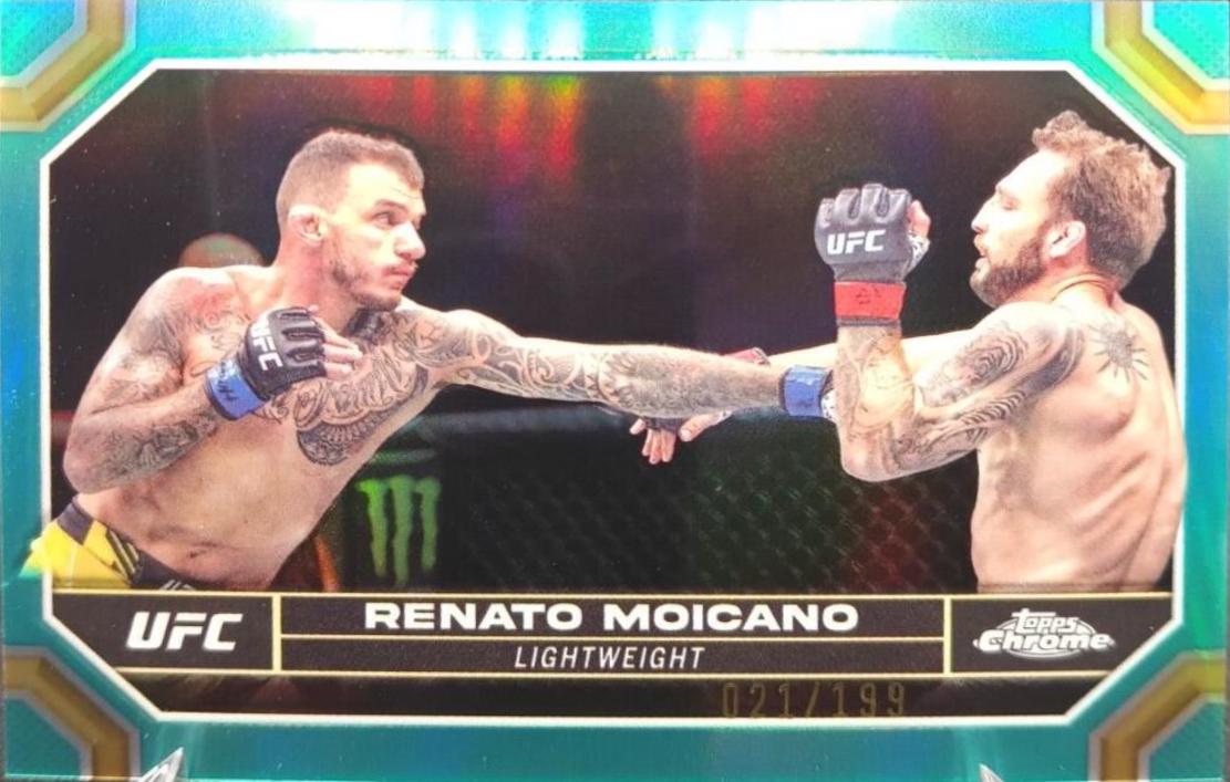 Renato Moicano 2024 Topps Chrome UFC Base #162 Aqua Refractor