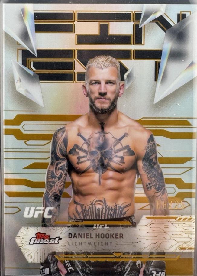 Dan Hooker 2025 Topps Finest UFC Base Uncommon #127 Gold Refractor