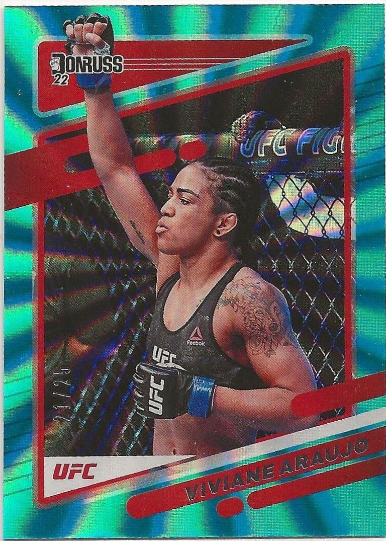 Viviane Araujo 2022 Panini Donruss UFC Base #60 Teal