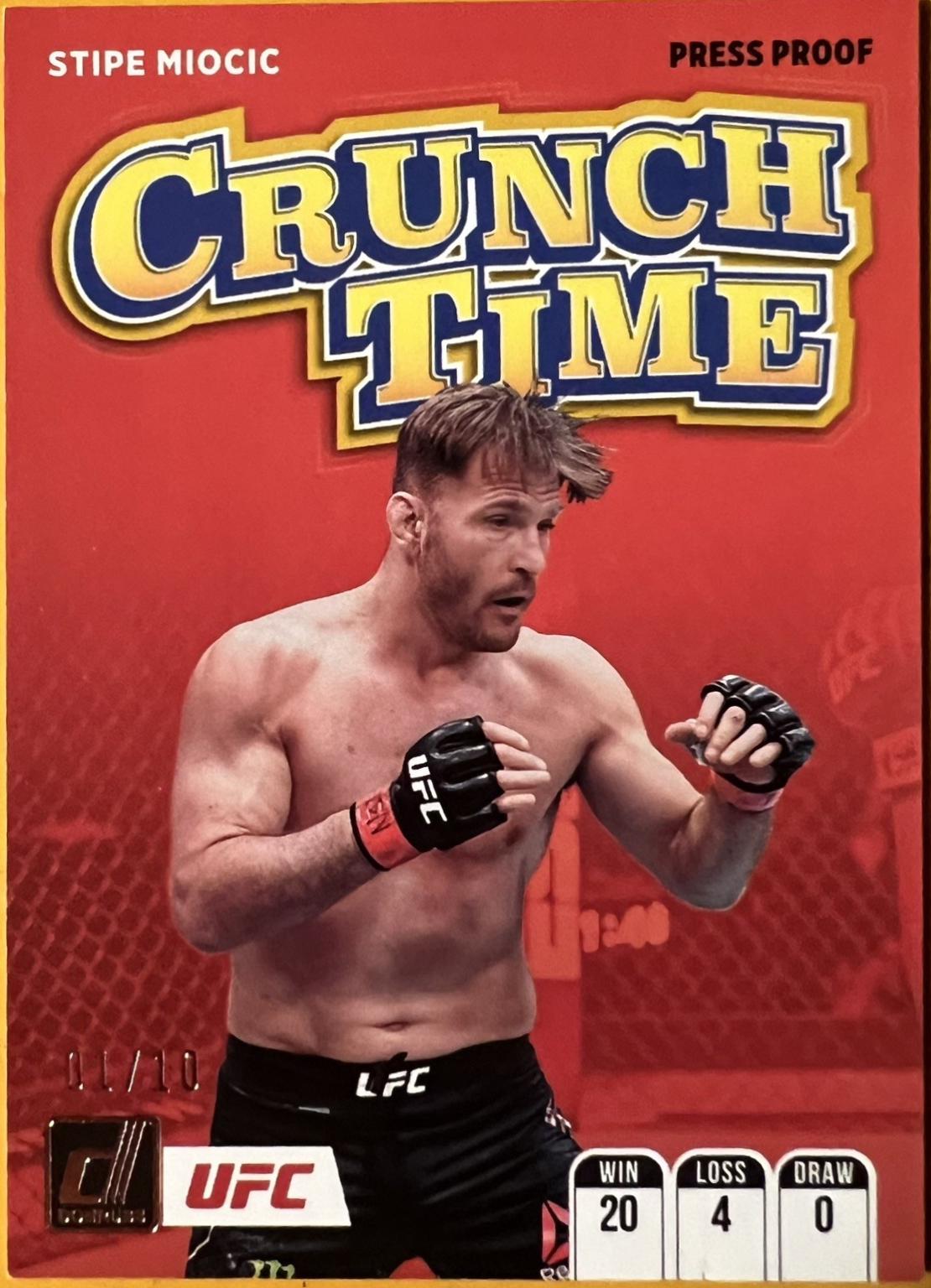 Stipe Miocic 2022 Panini Donruss UFC Crunch Time #17 Press Proof Gold