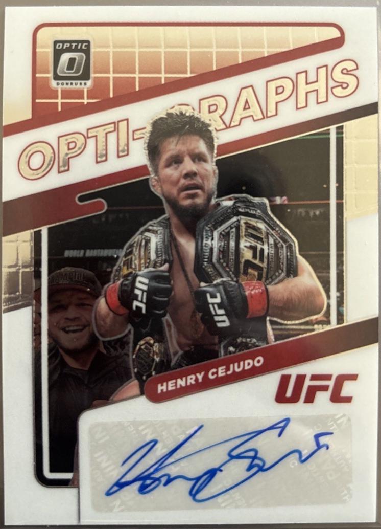 Henry Cejudo 2022 Panini Donruss Optic UFC Opti-Graphs #23 Holo