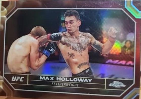 Max Holloway 2024 Topps Chrome UFC Base #131 Magenta Refractor