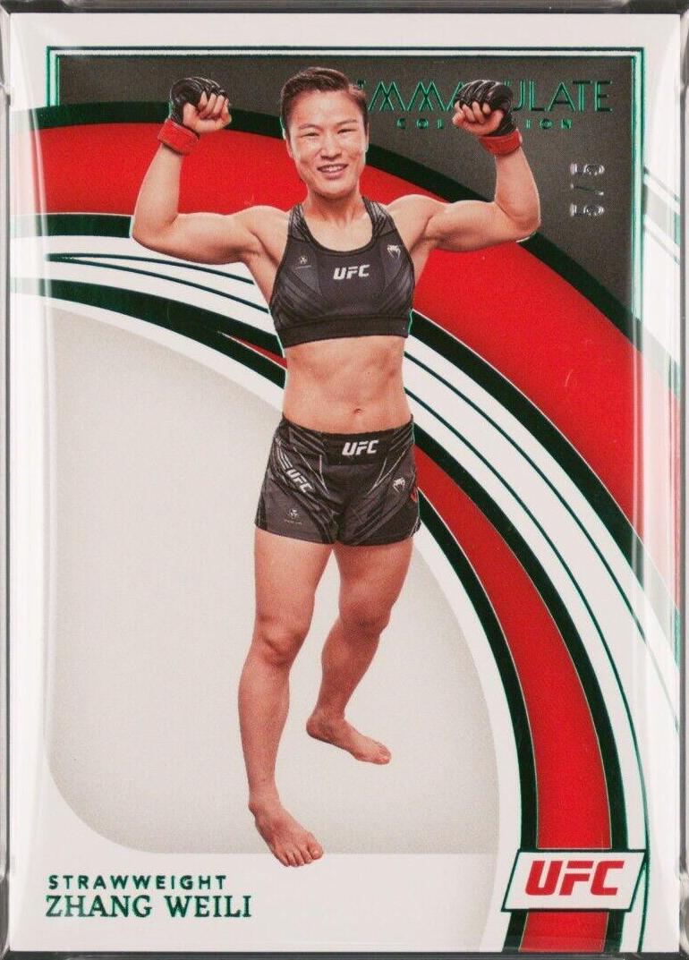 Zhang Weili 2022 Panini Immaculate UFC Base #53 Green