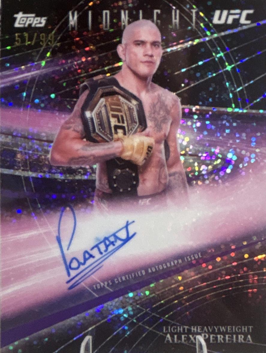 Alex Pereira 2026 Topps Midnight UFC Horizon Signatures #HZS-AP Daybreak