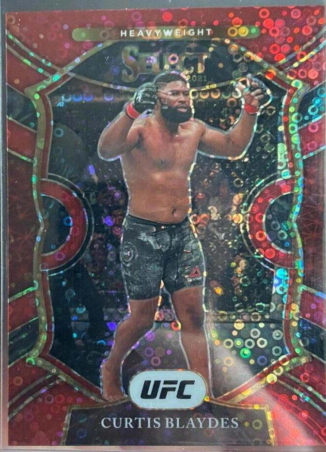 Curtis Blaydes 2021 Panini Select UFC Concourse #60 Red Disco