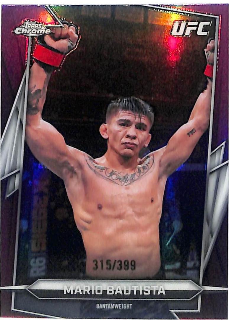 Mario Bautista 2026 Topps Chrome UFC Base #62 Magenta Refractor