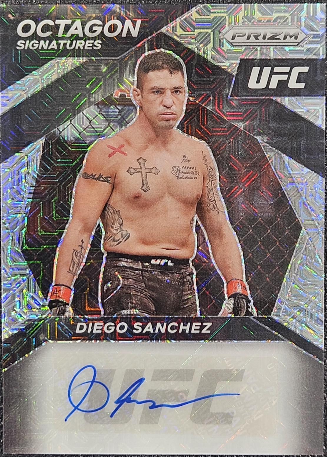 Diego Sanchez 2021 Panini Prizm UFC Octagon Signatures #16 Mojo