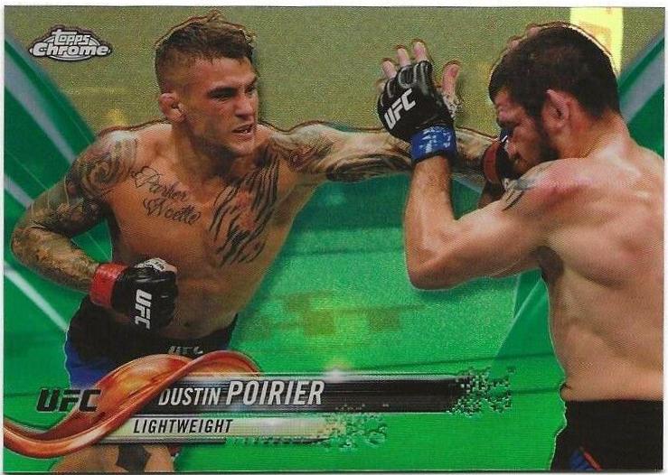 Dustin Poirier 2018 Topps Chrome UFC Base #23 Green