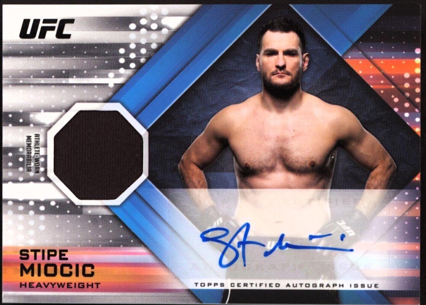 Stipe Miocic 2019 Topps UFC Knockout Knockout Autographs #KA-SM Blue