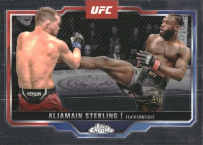 Aljamain Sterling 2025 Topps Chrome UFC Base #64 Prism Refractor