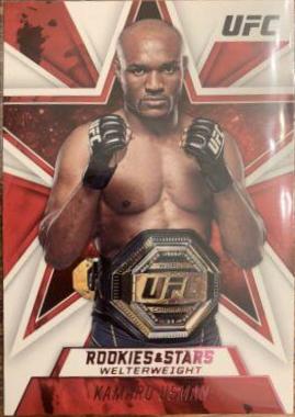 Kamaru Usman 2021 Panini Chronicles UFC Base Rookies and Stars #86 Pink