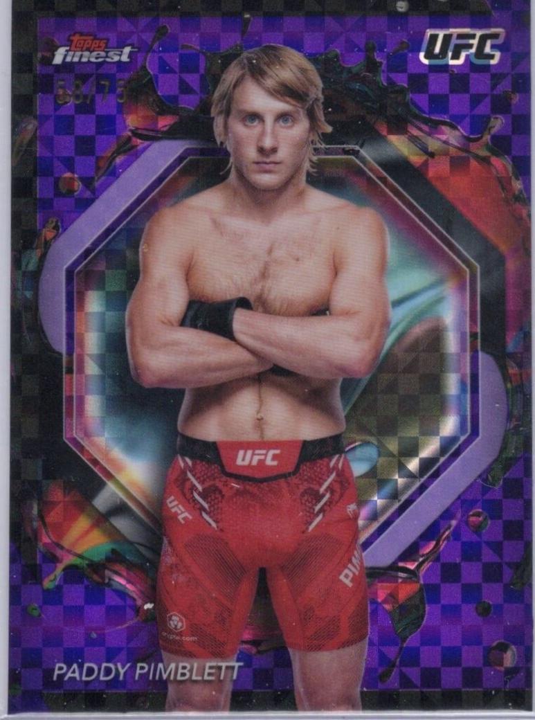 Paddy Pimblett 2024 Topps Finest UFC Base Rare #277 Purple Checkerboard Refractor