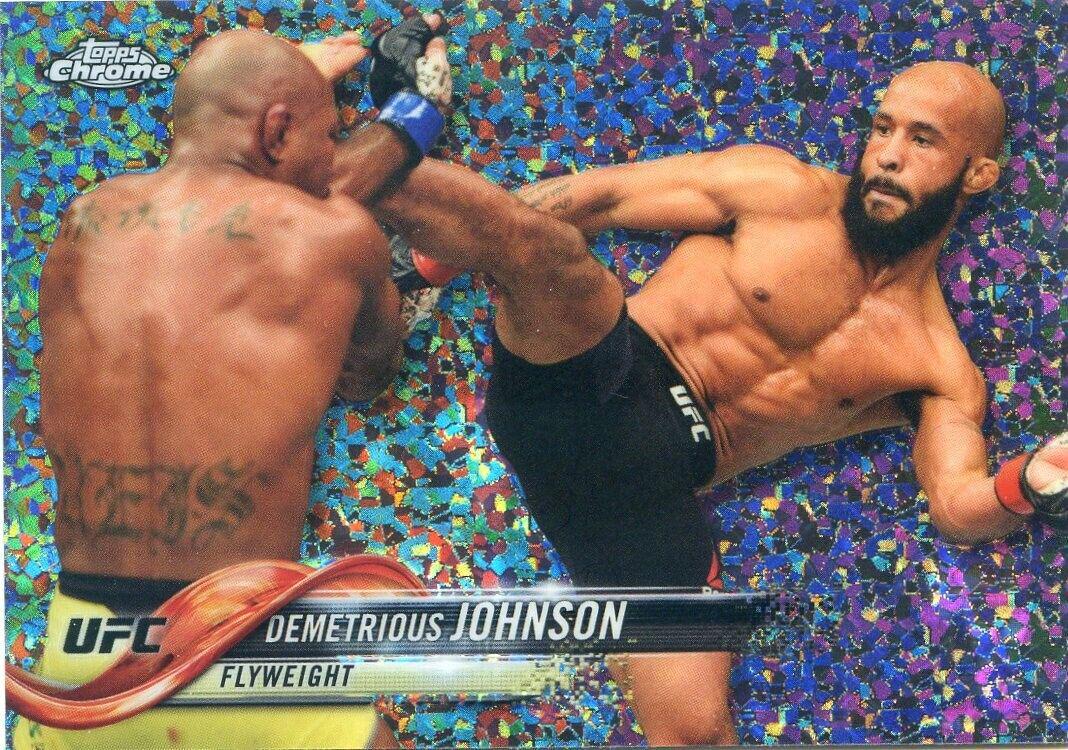 Demetrious Johnson 2018 Topps Chrome UFC Base #1 Diamond Hot Box