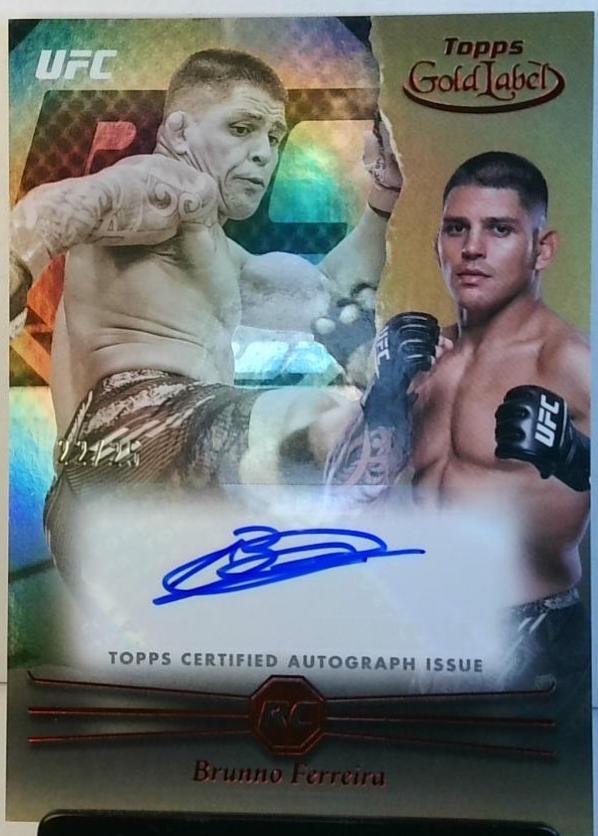 Brunno Ferreira 2024 Topps Gold Label UFC Rookie Autographs #RCA-BRF Red