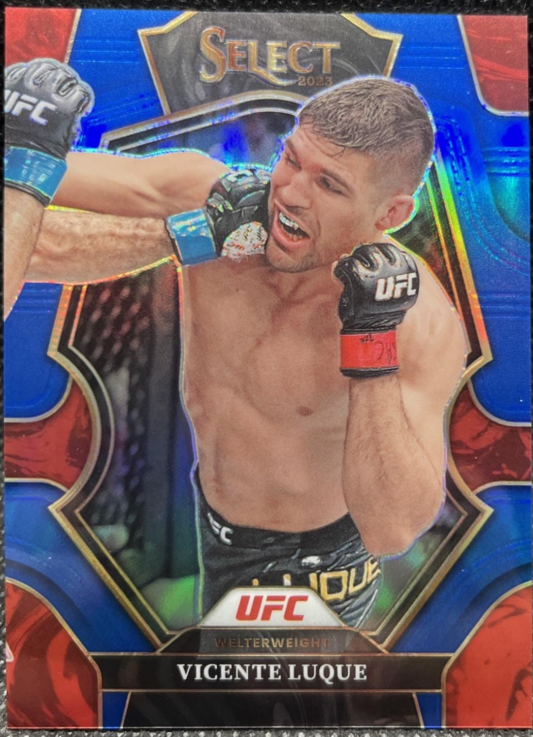Vicente Luque 2023 Panini Select UFC Premier Level #123 Red Blue Prizm