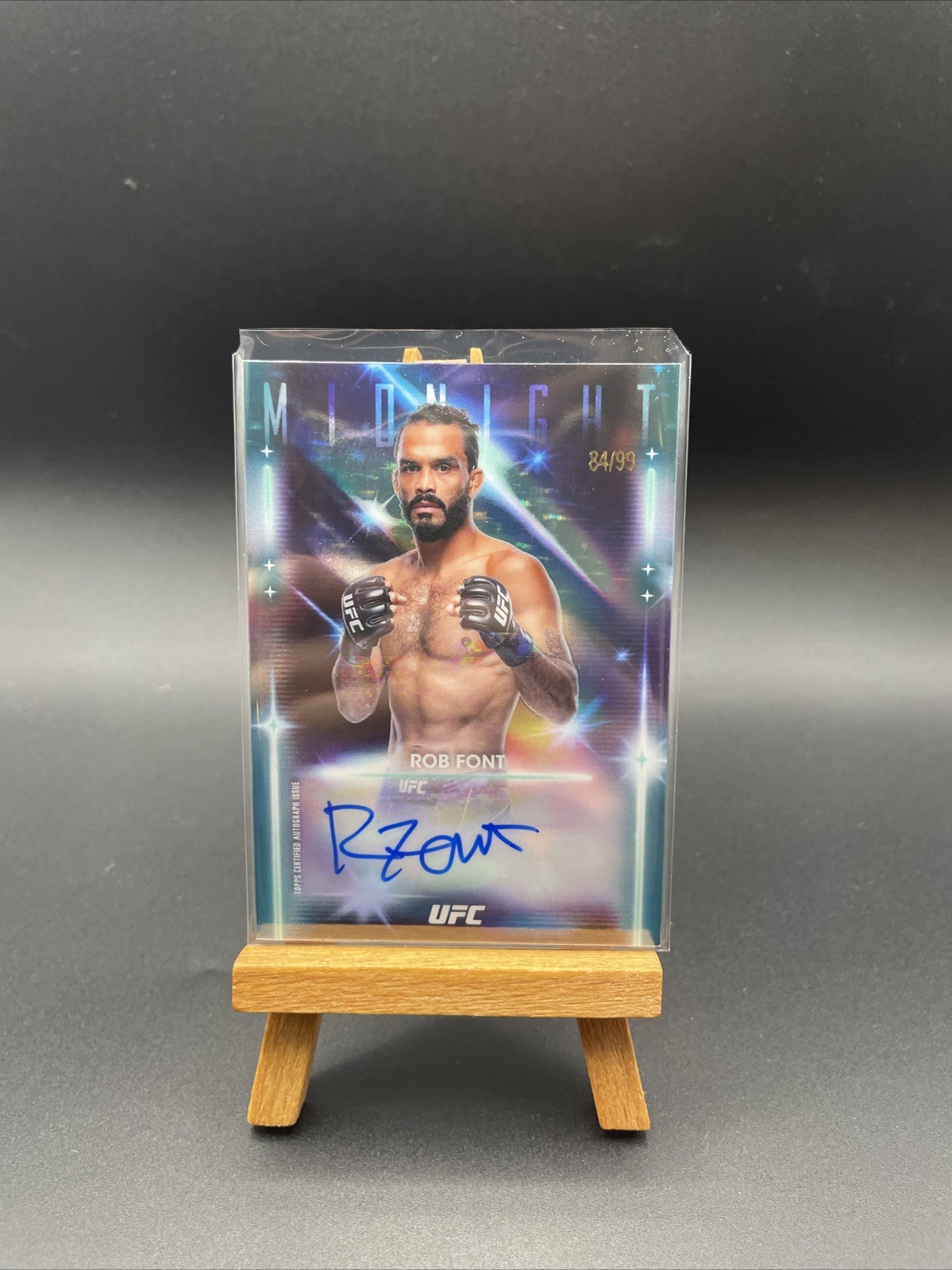 Rob Font 2025 Topps Midnight UFC Glimmer Graphs #GRG-RF Twilight